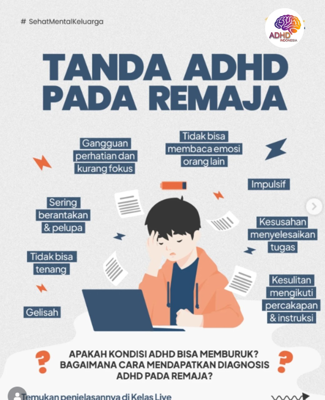 Screening ADHD Non-Diagnostik: Edukasi Awal bagi Orang Tua di Kota Bandar Lampung